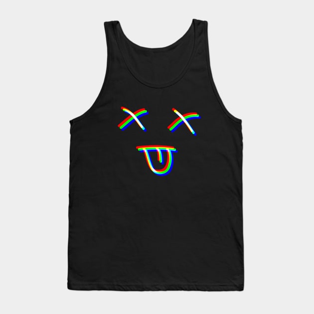 Glitch Face Tank Top by  magiccatto